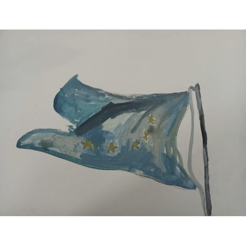 Bandera Europea al viento
