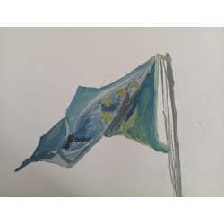 Bandera Europea al viento