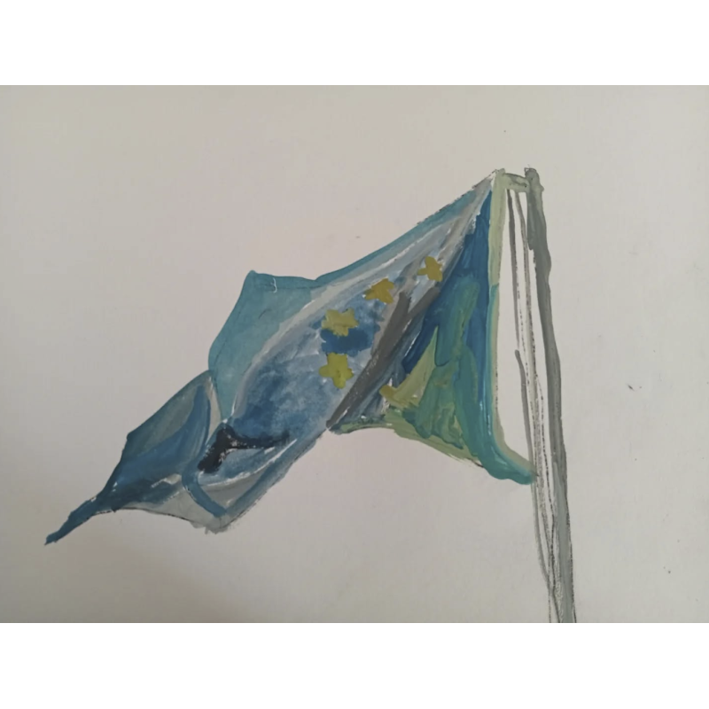 Bandera Europea al viento