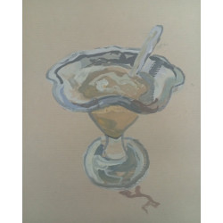 Copa de café con helado de vainilla