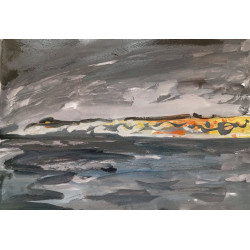 Santa Cruz una noche desde el mar