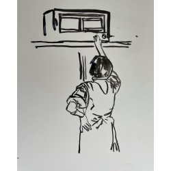 Mujer escuchando la radio