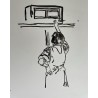 Mujer escuchando la radio