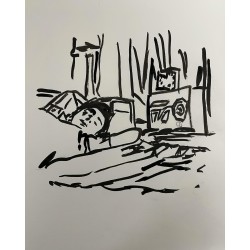 Mujer escuchando la radio