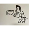 Mujer escuchando la radio