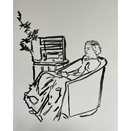 Mujer escuchando la radio