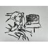 Mujer escuchando la radio
