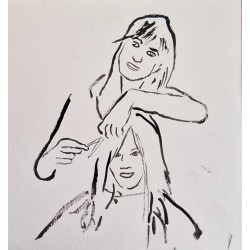 Mujeres cortándose el pelo