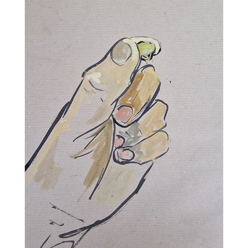 Pepita de oro en la mano