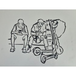 Móvil y patinete