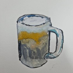 Una jarra fría de cerveza