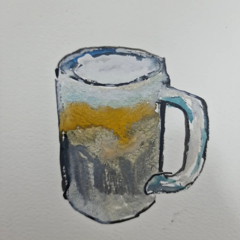 Una jarra fría de cerveza