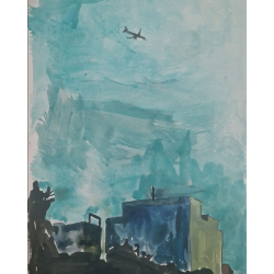 El brillo del Rey y un avión pasando