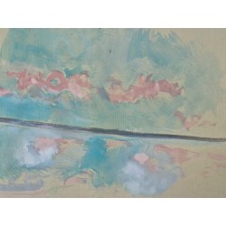 Cable y nubes rosas en La Salud