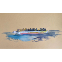 Balsa en el Mediterráneo