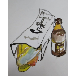 Bocadillo de tortilla de La Garriga y una malta