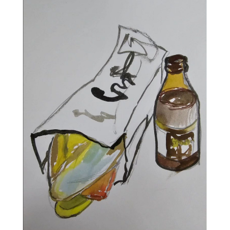 Bocadillo de tortilla de La Garriga y una malta