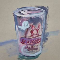 Un cañín vacío de Cruzcampo